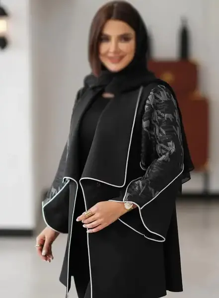 عکس مدل مانتو زنانه مجلسی سیاه