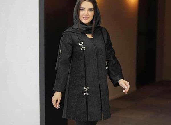 عکس مدل مانتو زنانه مجلسی سیاه