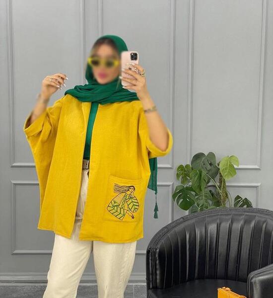 عکس مدل مانتو زرد جدید