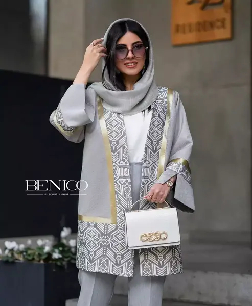 عکس مدل مانتو با رنگ طوسی