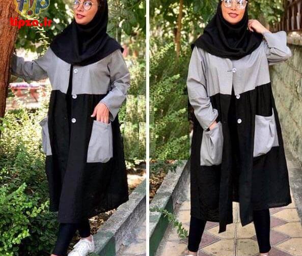 عکس مدل مانتو با رنگ طوسی