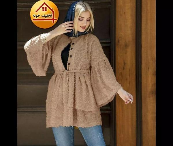 عکس مدل دوخت مانتو با پارچه ریش بابا