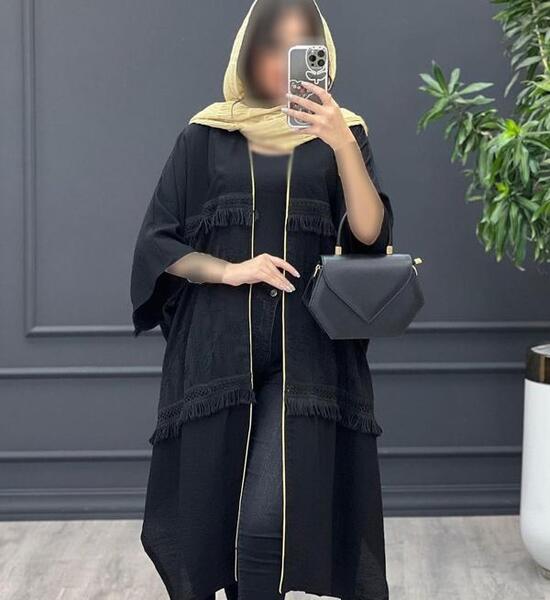 عکس مدل دوخت مانتو با پارچه ریش بابا