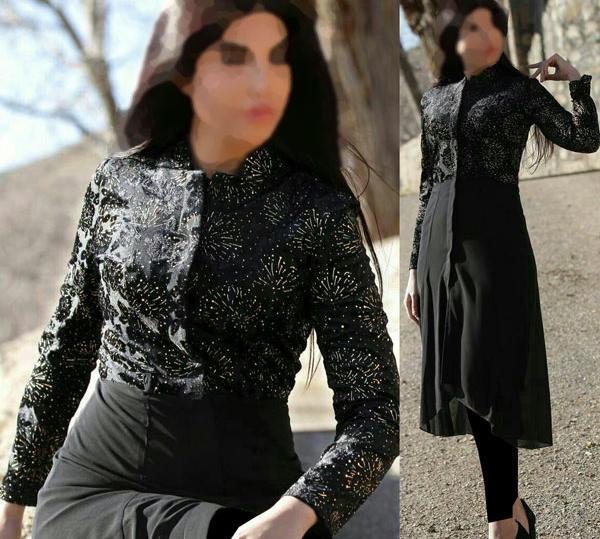 عکس مدل مانتو ریون دکمه دار