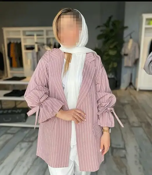 عکس مدل مانتو راه راه بلند