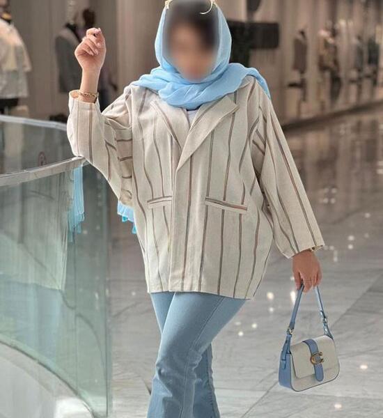 عکس مدل مانتو راه راه مشکی مجلسی