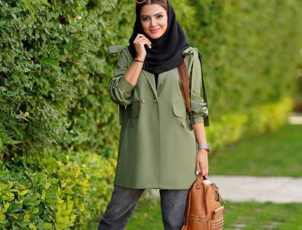 عکس مدل مانتو دانشجویی جلو بسته کوتاه