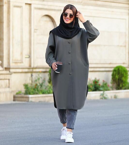 عکس مدل مانتو دانشجویی جلو بسته کوتاه