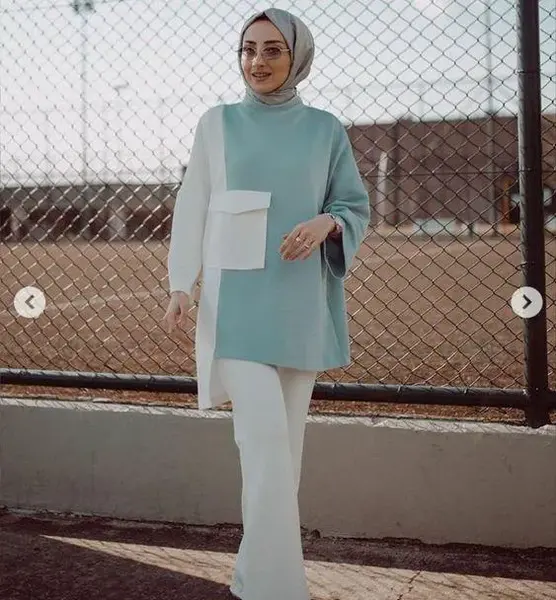 عکس مدل مانتو دو رنگ دخترانه