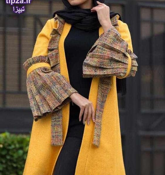 عکس مدل مانتو دو رنگ دخترانه