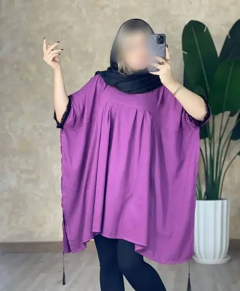 عکس مدل مانتو خفاشی جلو بسته دخترانه