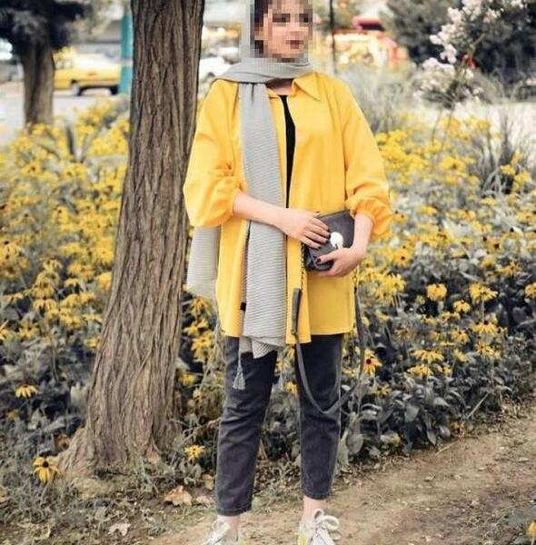 عکس مدل مانتو خردلی بلند