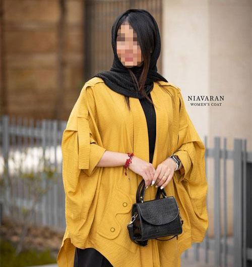 عکس مدل مانتو خردلی بلند