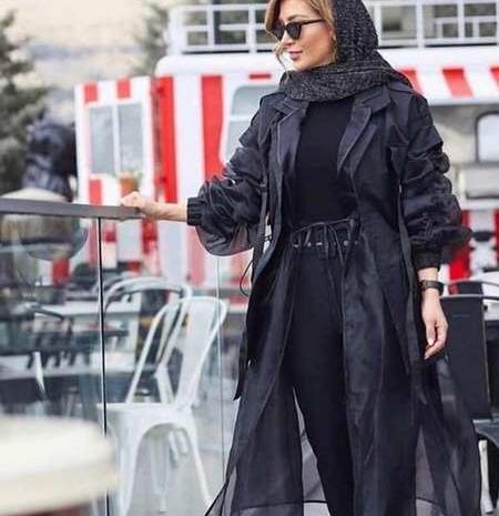 عکس مدل مانتو حریر شیشه ای در اینستاگرام
