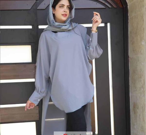 عکس مدل مانتو حریر جلو بسته