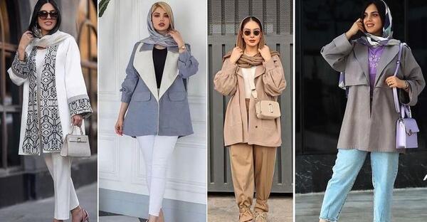 عکس مدل مانتو چاک دار دکمه ای