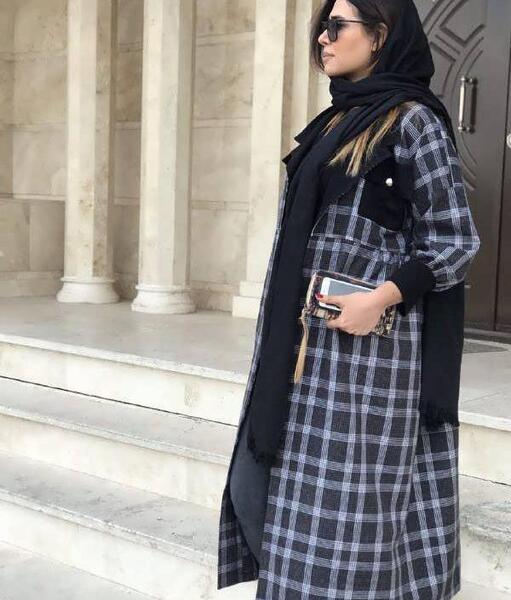 عکس مدل مانتو چهارخونه ایی