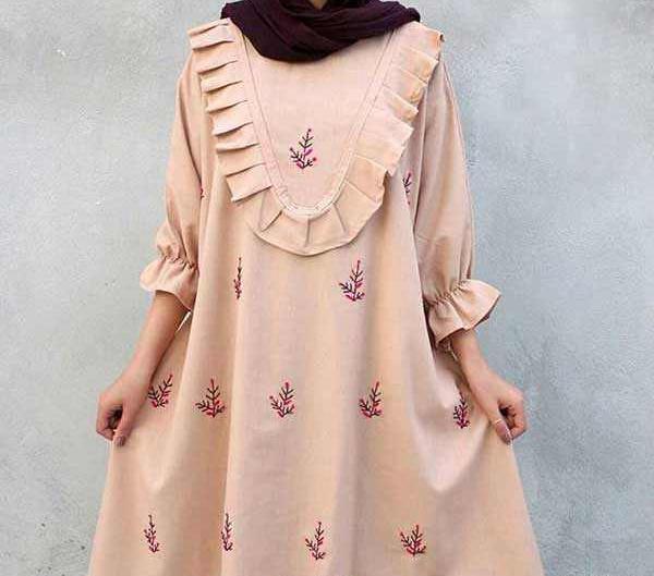عکس مدل مانتو چین دار جلو بسته