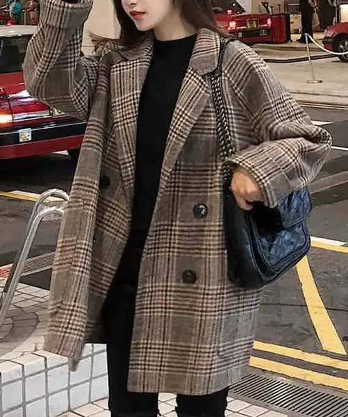عکس مدل مانتو چهارخونه کره ای