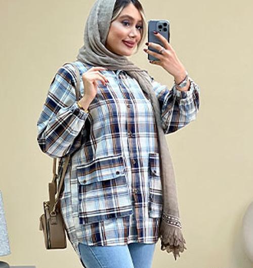 عکس مدل مانتو چهارخونه اسپرت کوتاه