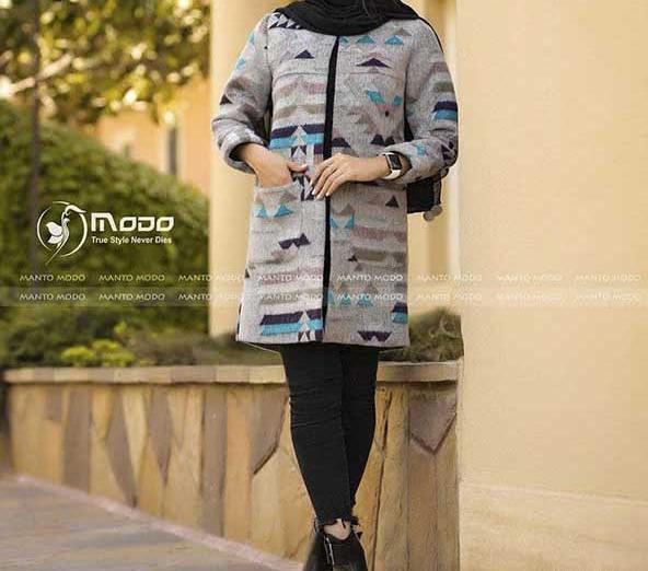 عکس مدل مانتو دکمه دار جدید ۹۹