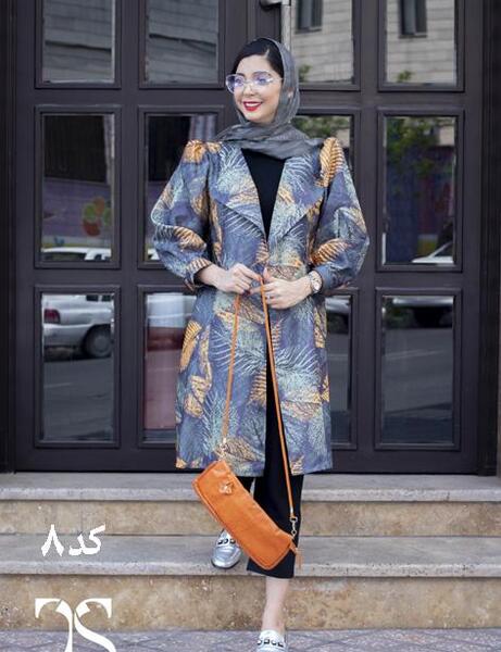 عکس مدل مانتو با پارچه ژاکارد ترک