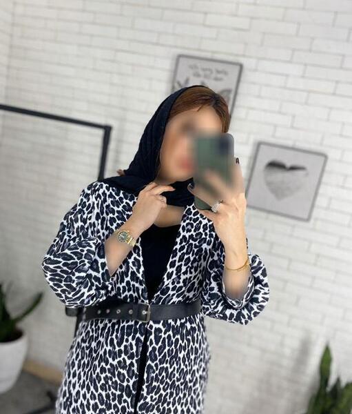 عکس مدل مانتو با پارچه مخمل پلنگی جدید