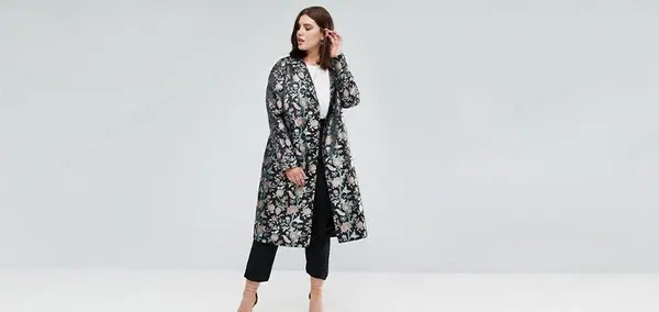 عکس مدل مانتو ابی کاربنی برای افراد چاق