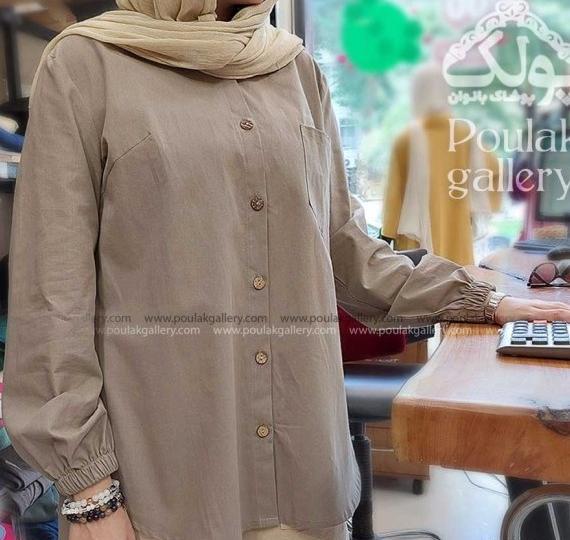 عکس مدل مانتو اداری با پارچه شانتون