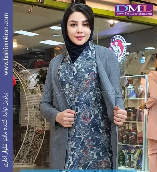 عکس مدل مانتو اداری با پارچه شانتون