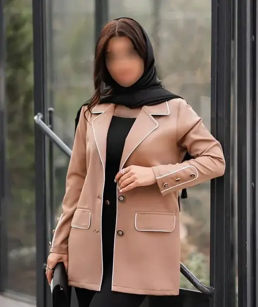 عکس مانتو کتی با یقه امریکایی