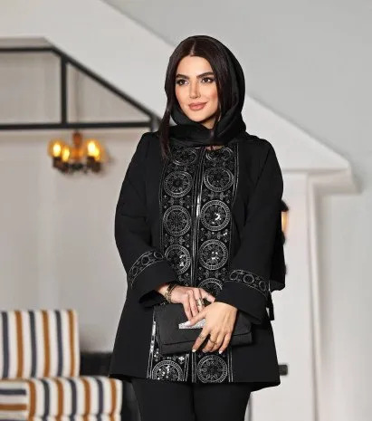 عکس مانتو کتی مجلسی مشکی
