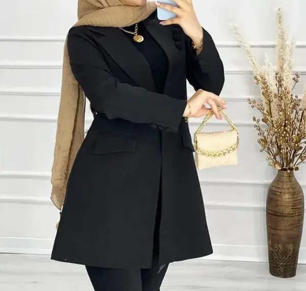 عکس مانتو کتی مجلسی مشکی