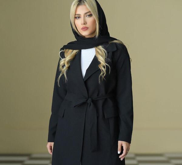عکس مدل مانتو مشکی کوتاه جدید دخترانه