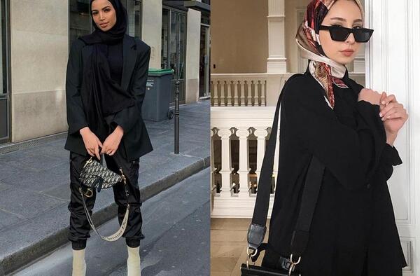 عکس مدل مانتو مشکی جدید شیک دخترانه
