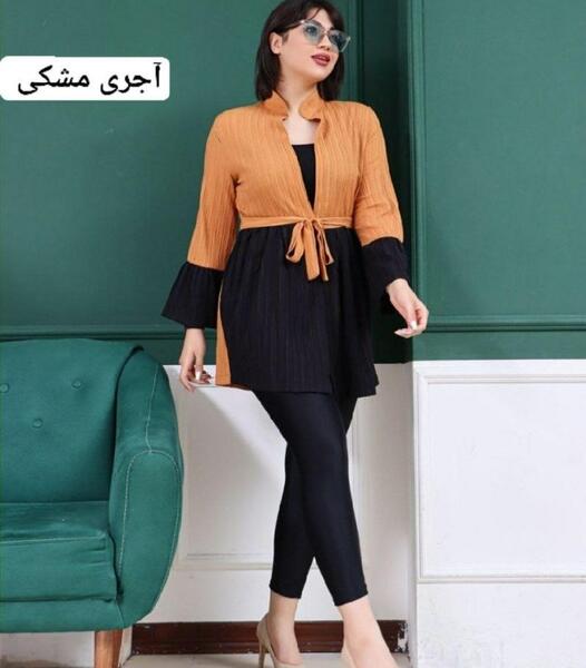 عکس مدل مانتو دو رنگ دخترانه جدید
