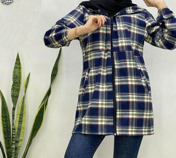 عکس مدل مانتو چهارخونه ای دخترانه جدید