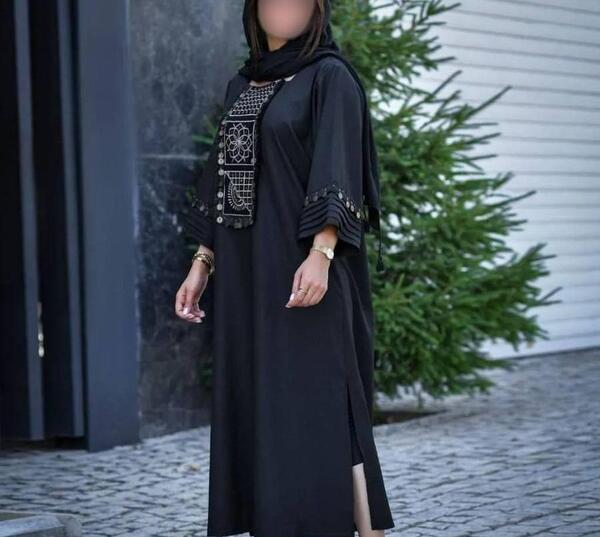 عکس مدل مانتو عبایی جلو بسته دخترانه جدید
