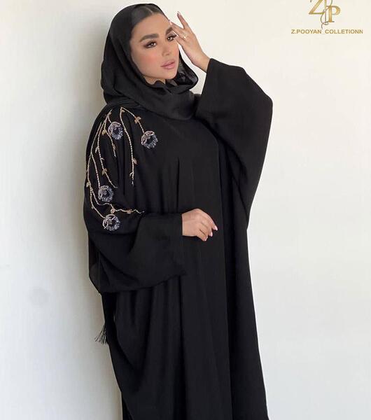 عکس مدل مانتو عبایی جلو بسته دخترانه جدید
