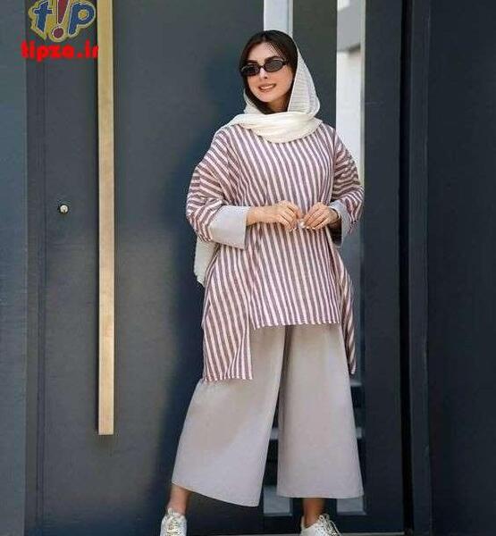 عکس مدل مانتو راه دار جدید اسپرت دخترانه