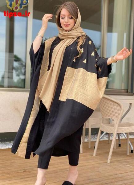 عکس مدل مانتو ترکیبی جدید دخترانه