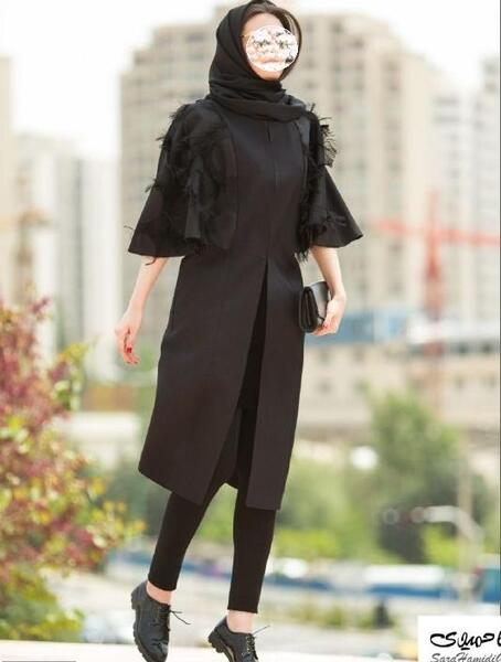 عکس مدل مانتو بلند دخترانه جدید و شیک