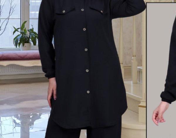عکس مدل مانتو ابروبادی مشکی دخترانه جدید