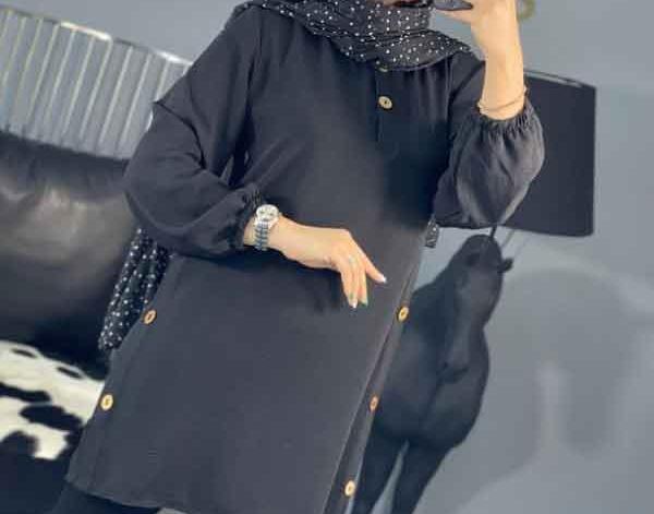 عکس مدل مانتو ابروبادی مشکی دخترانه جدید