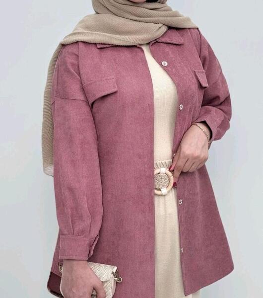 عکس مانتو مخمل کبریتی دخترانه