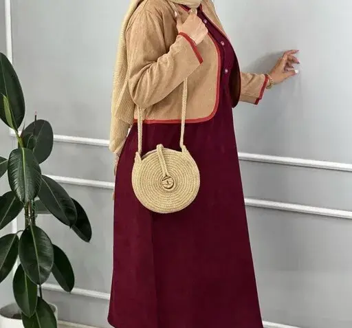 عکس مانتو مخمل کبریتی دخترانه