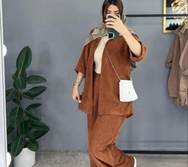 عکس مانتو مخمل کبریتی دخترانه