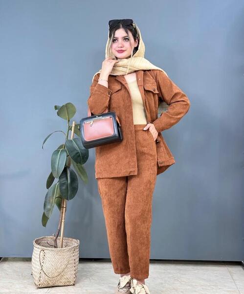 عکس مانتو مخمل کبریتی دخترانه