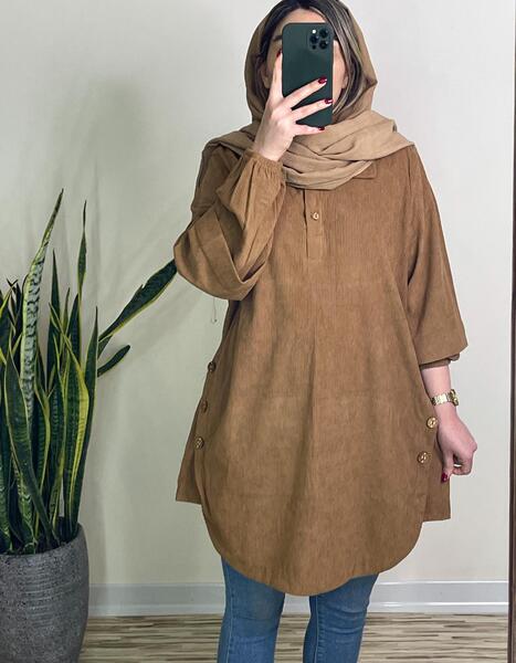 عکس مانتو مخمل کبریتی دخترانه