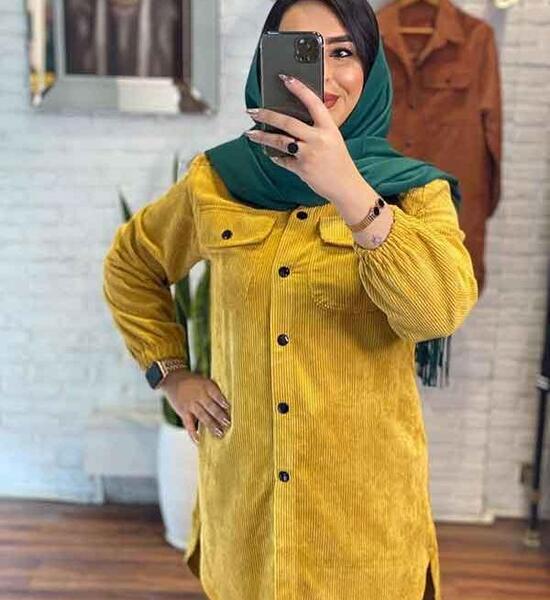 عکس مانتو مخمل کبریتی دخترانه